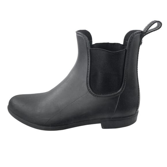 Sam Edelman Tinsley Women's Black Round Toe Slip On Chelsea Ankle Rain Boots 9W - Picture 1 of 5